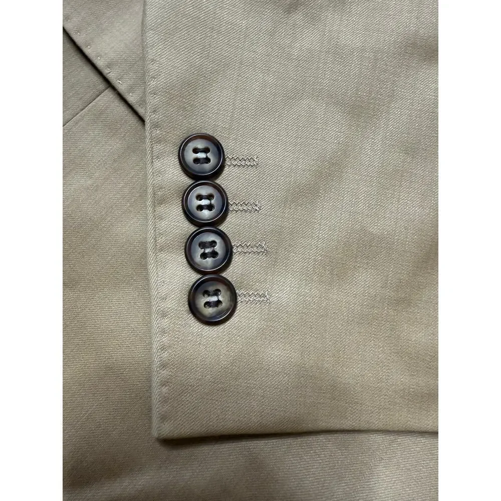 Super 120's Beltrami Italy Men’s Wool Suit Lite Beige - Made in Italy - Picture 8 of 16